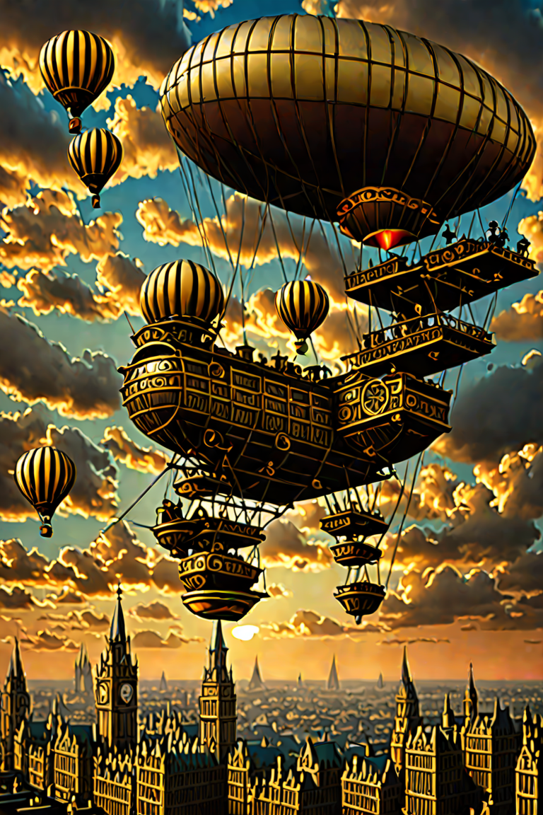 Steampunk airship