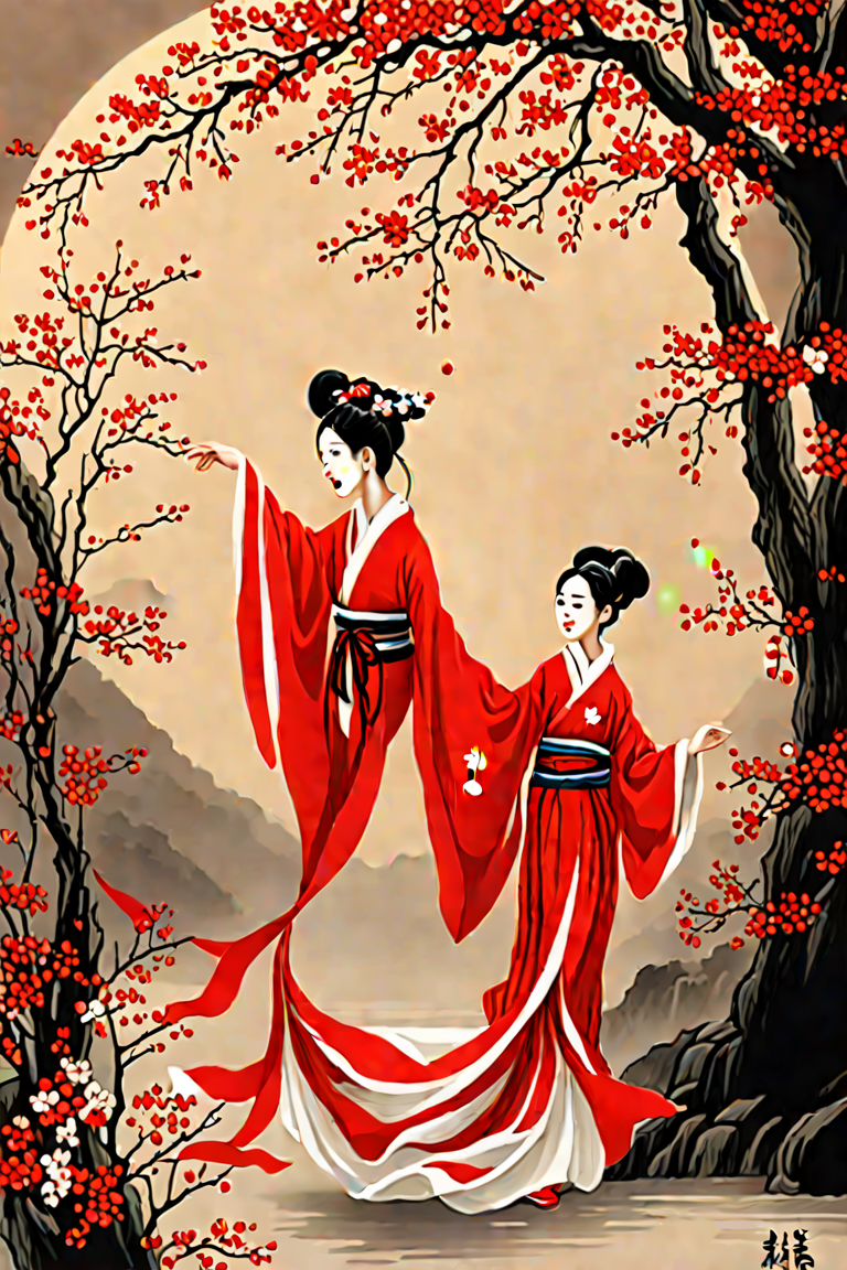 Ink wash — Hanfu dance