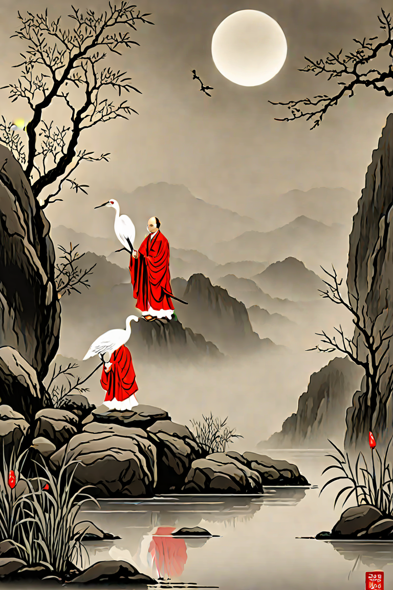 Ink wash — Kung fu meditation